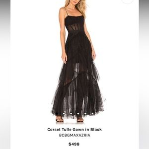 BLACK TULE BCBG DRESS- WORN ONCE LIKE NEW